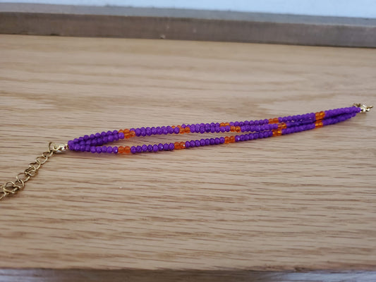 .SUMAK Bracelet -Purple & Orange