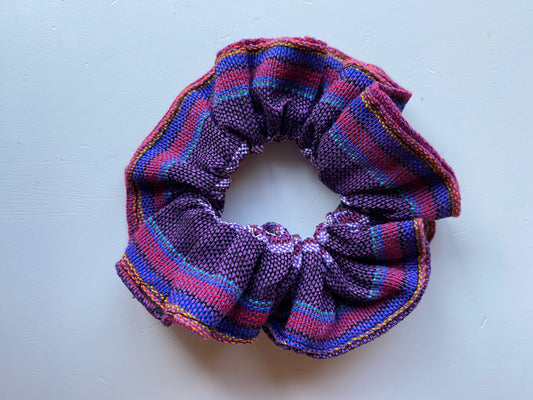 Ecuadorian Cloth Hair Scrunchie - Purple