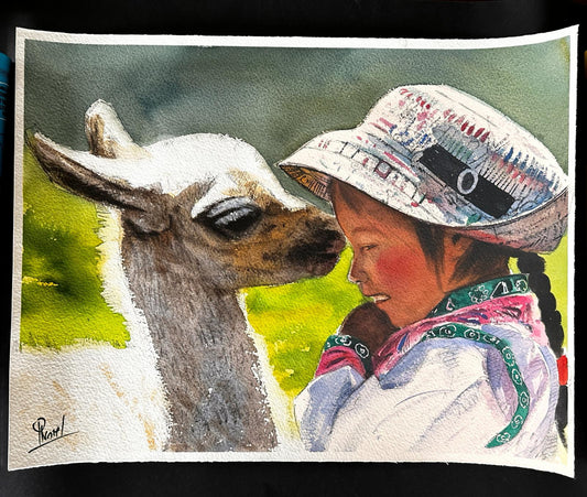 Llama and Friends Painting