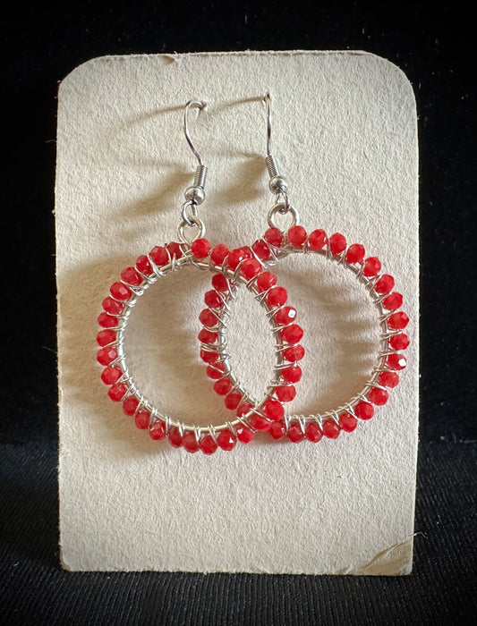 Small Red SUMAK Earrings