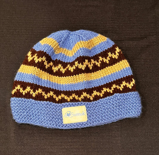 Blue and Brown Stocking Hat