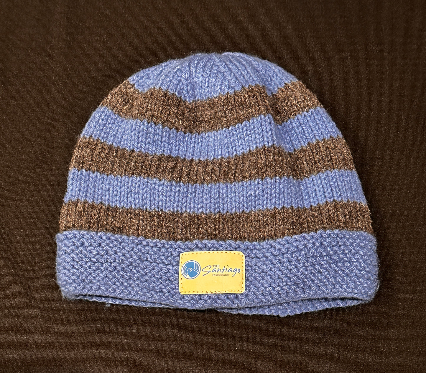 Blue Striped Stocking Hat with Santiago Partnership Logo