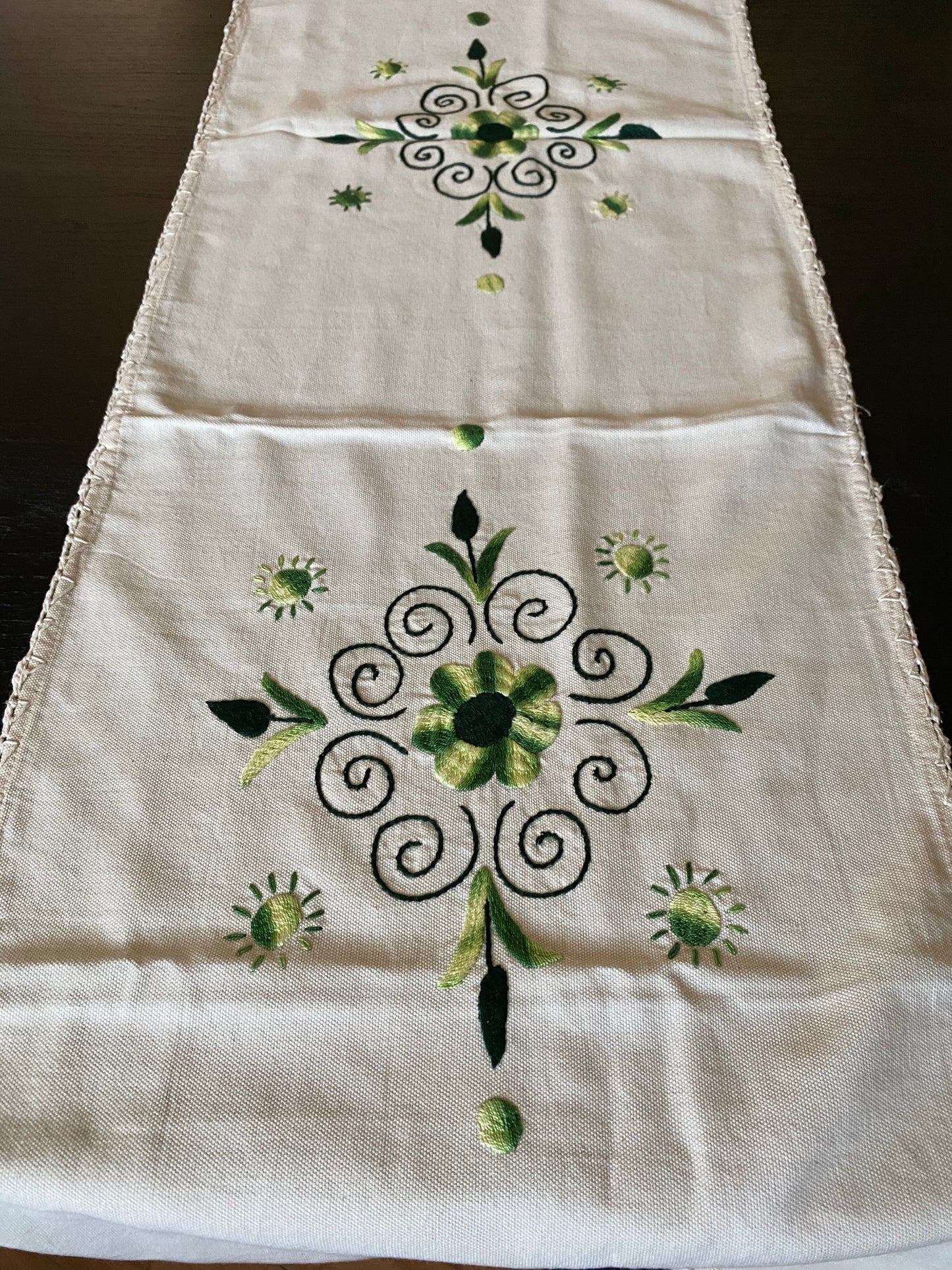 Hand-embroidered Table Runner