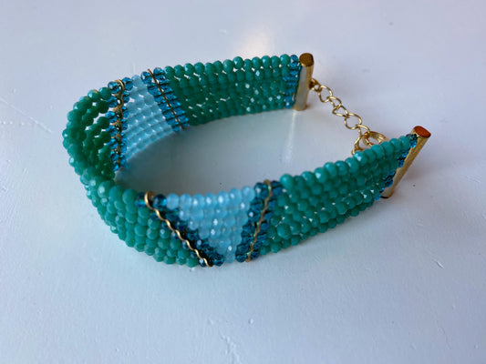 Greens and Blue SUMAK Bracelet