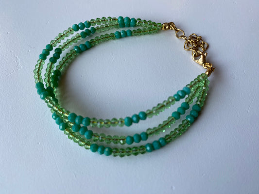 3-strand Green SUMAK Bracelet