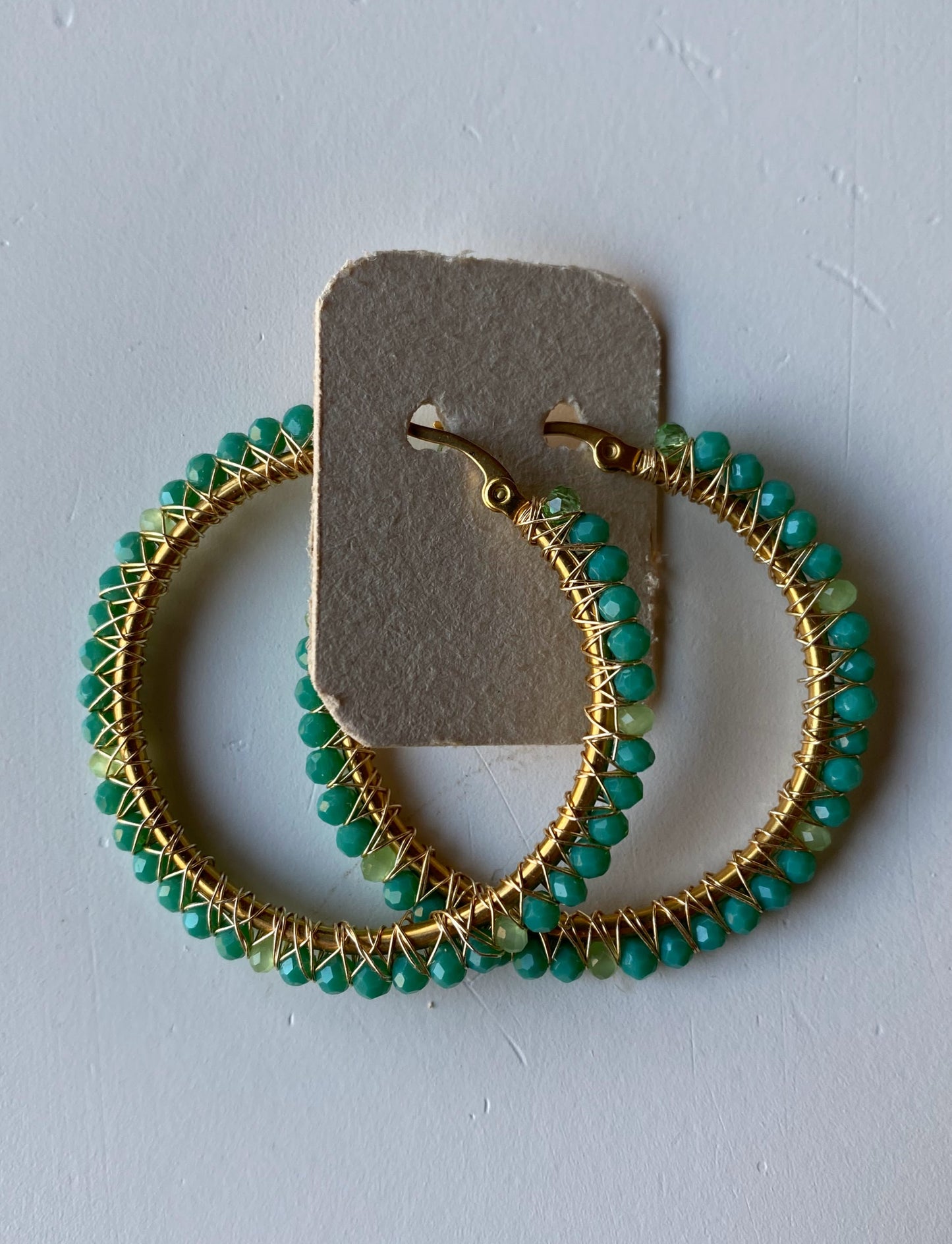 Turquoise and Green SUMAK Earrings