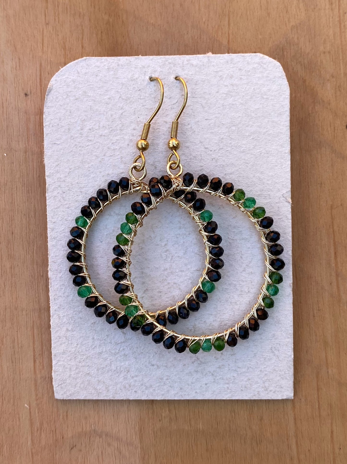 SUMAK Green and Black Earrings