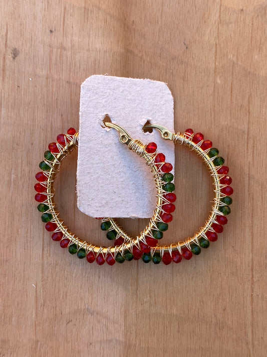 SUMAK Round Christmas Earrings