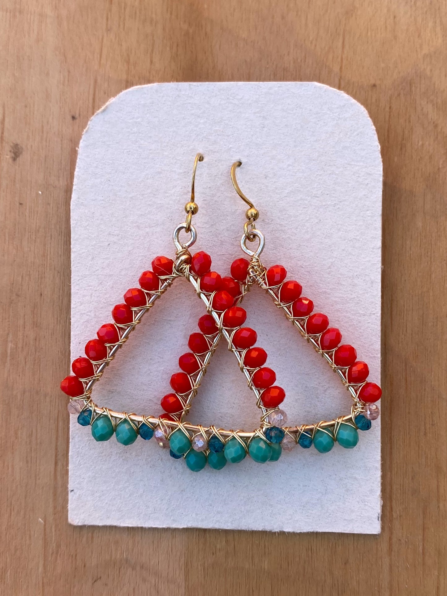 SUMAK Triangle Christmas Earrings