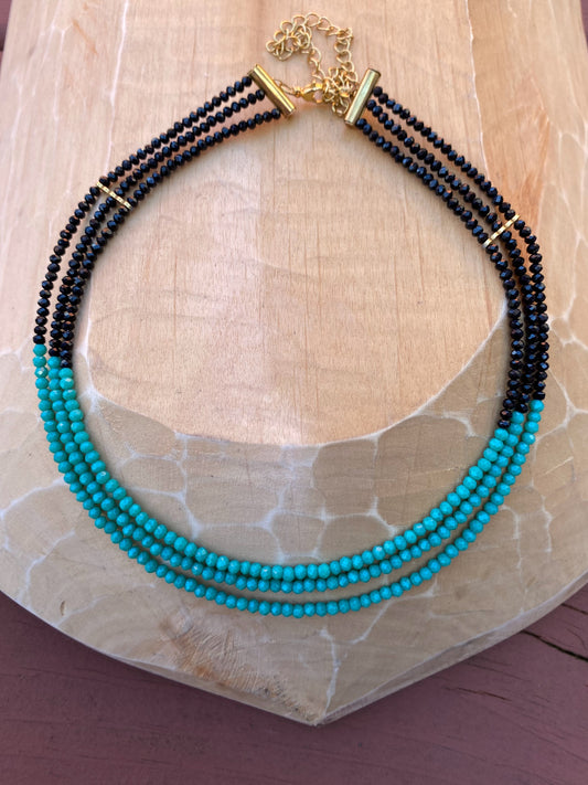 SUMAK Blue & Black Necklace