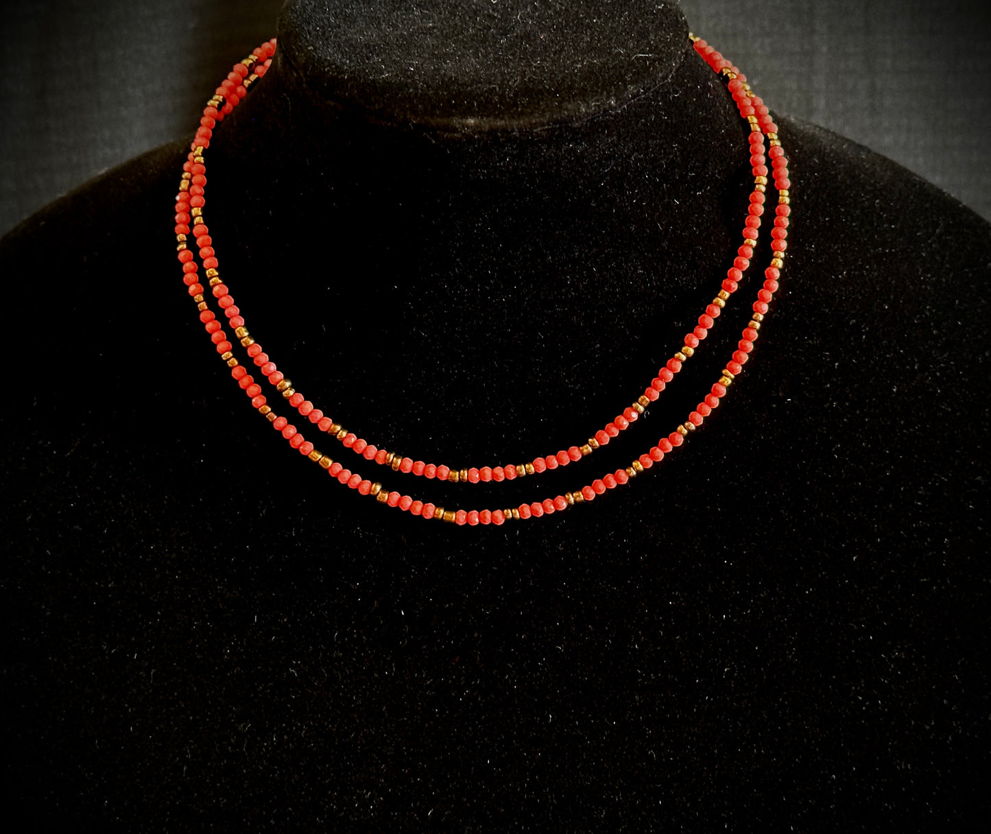 Tangerine and Gold 2-strand SUMAK WALLKA