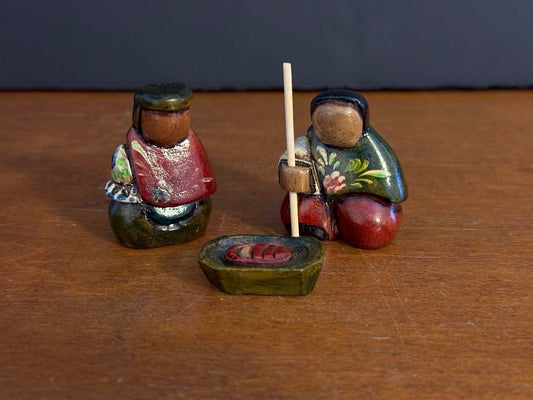 Green and Red 3-piece Nativity